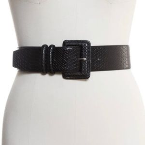 Inc International Concepts Snakeskin-Embossed Stretch Belt